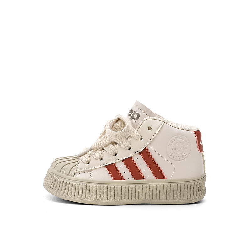 

Кроссовки Jeep Kids Skateboarding Shoes Kids High-top Red, бежевый/красный
