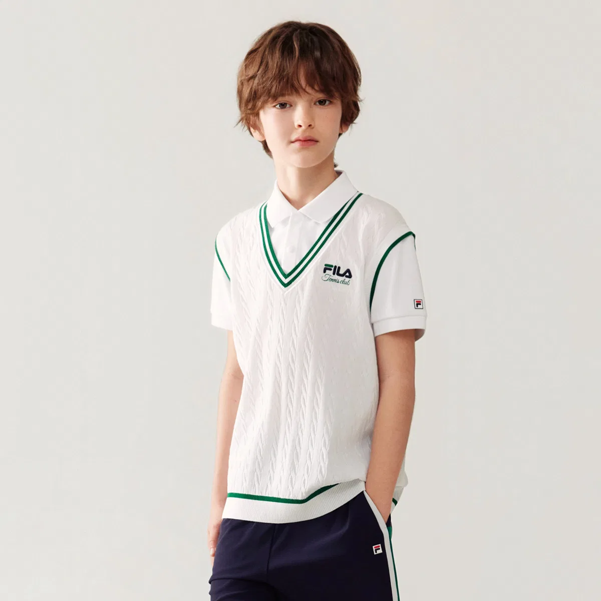 Футболка PERFORMANCE FPH с коротким рукавом Jade White, детская FILA KIDS — фото 4