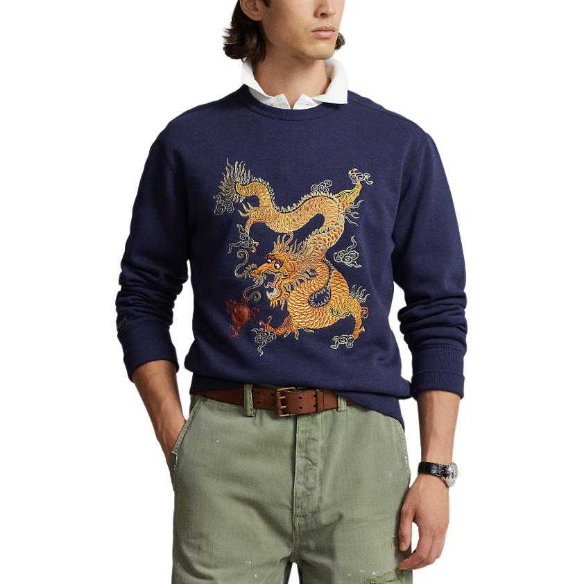 Свитшот SS24 мужской темно-синий Polo Ralph Lauren — фото 4
