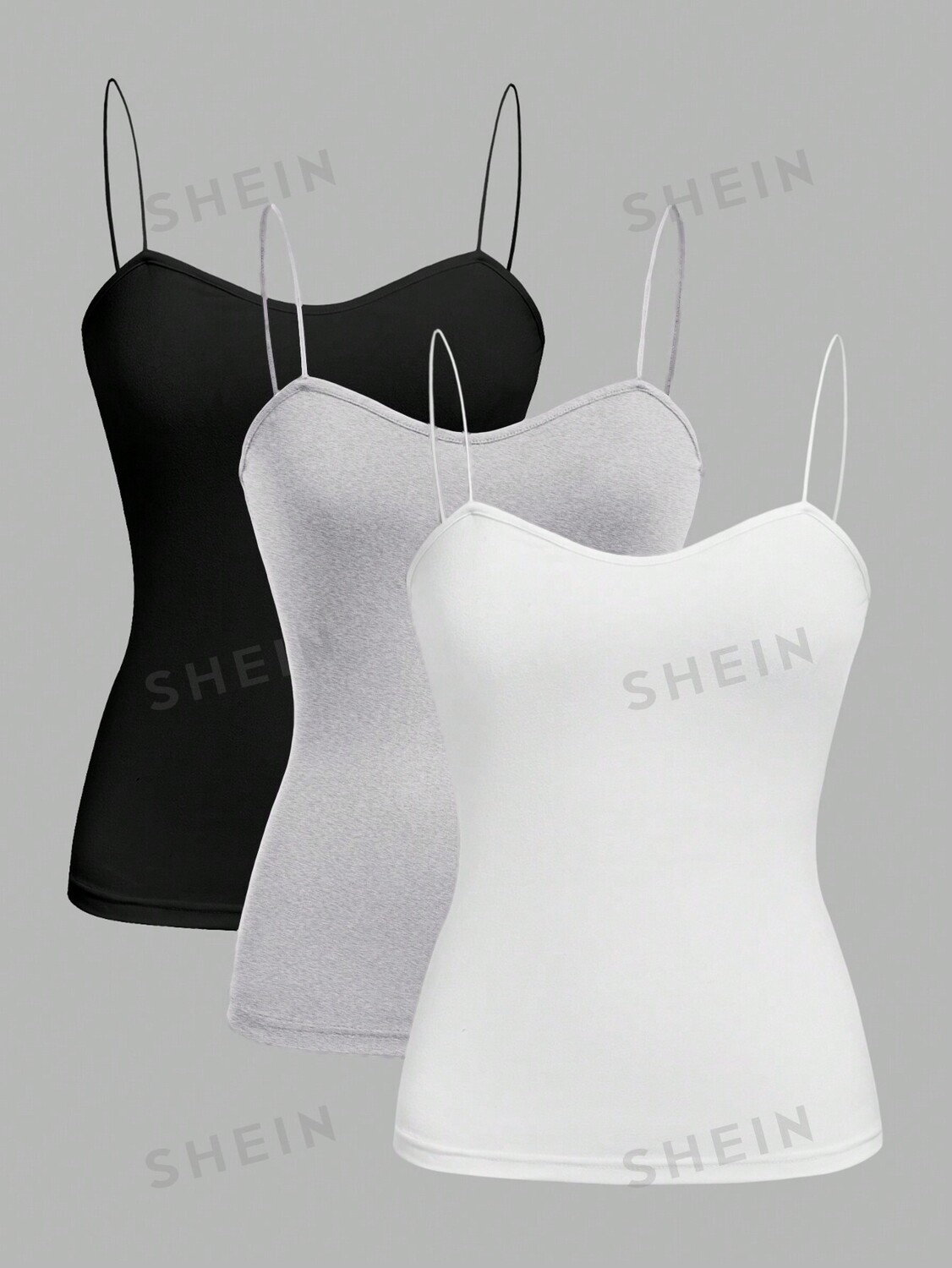 

Топ женский Shein Ezwear однотонный, 3 штуки