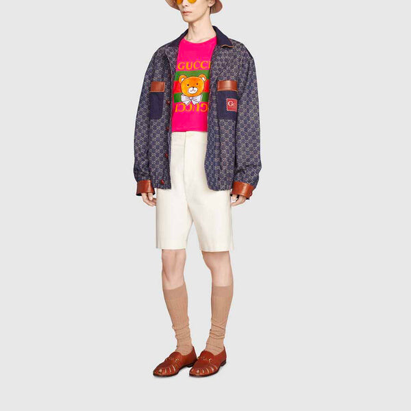 Футболка kai x crossover ss21 loose round neck short sleeve purple red Gucci, красный — фото 3