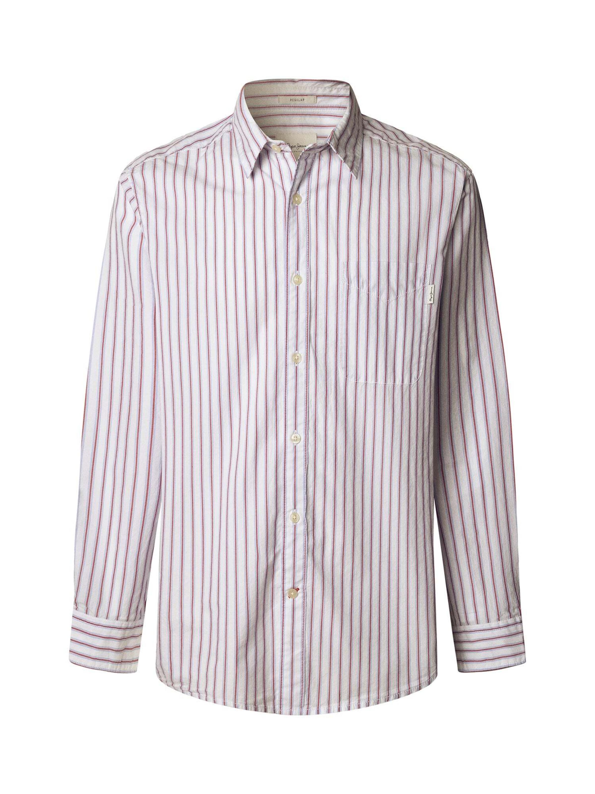 

Pepe Jeans Рубашка 'PIETRO' на пуговицах, Regular fit, белая