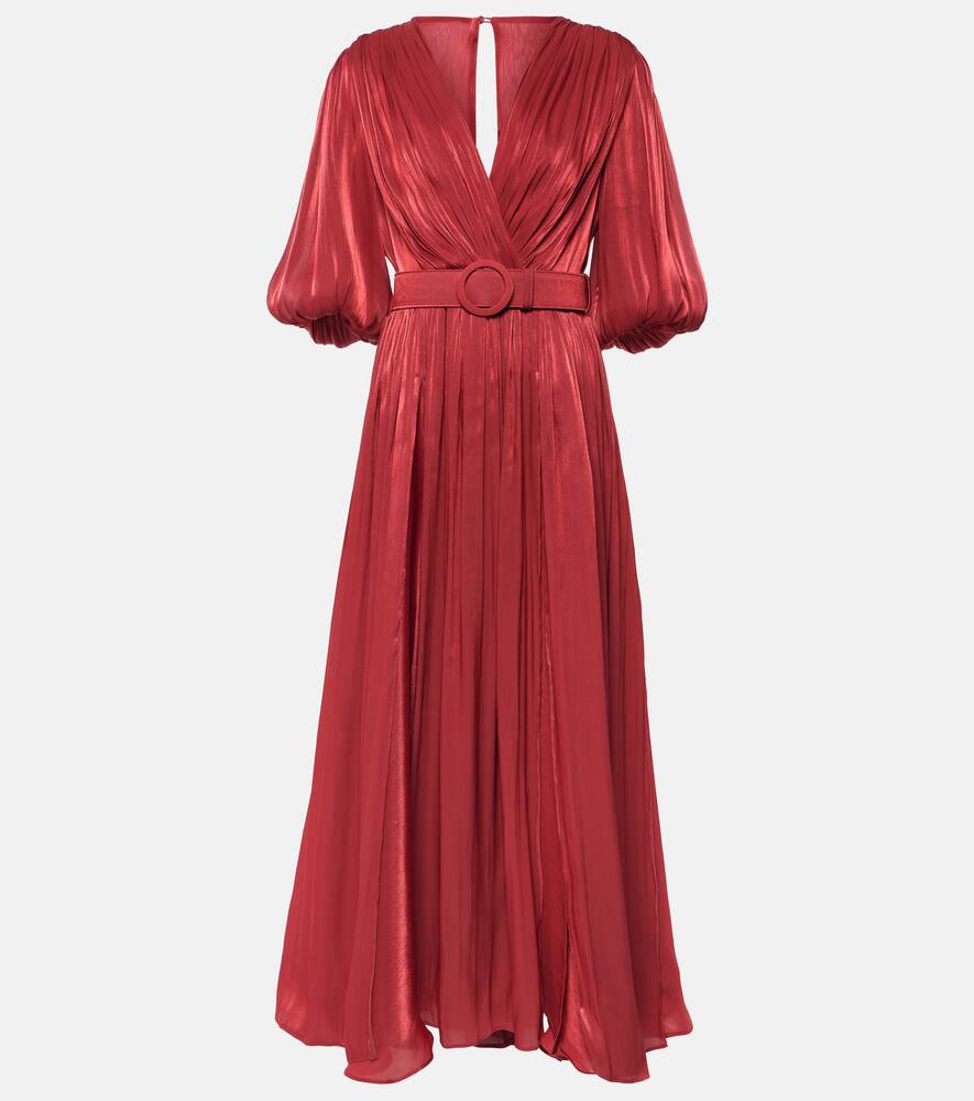 

Бренни платье макси из жоржета Costarellos, Sangria Red