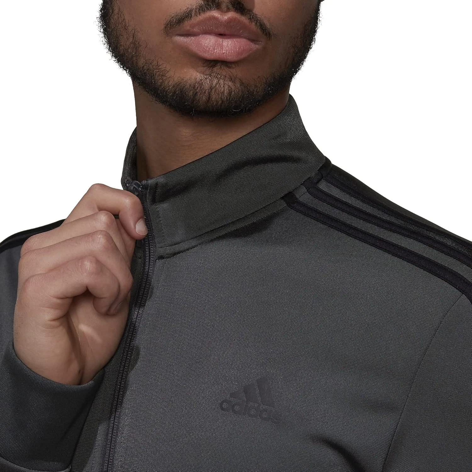 Тренировочная куртка adidas, Dark Grey Heather/Black — фото 4