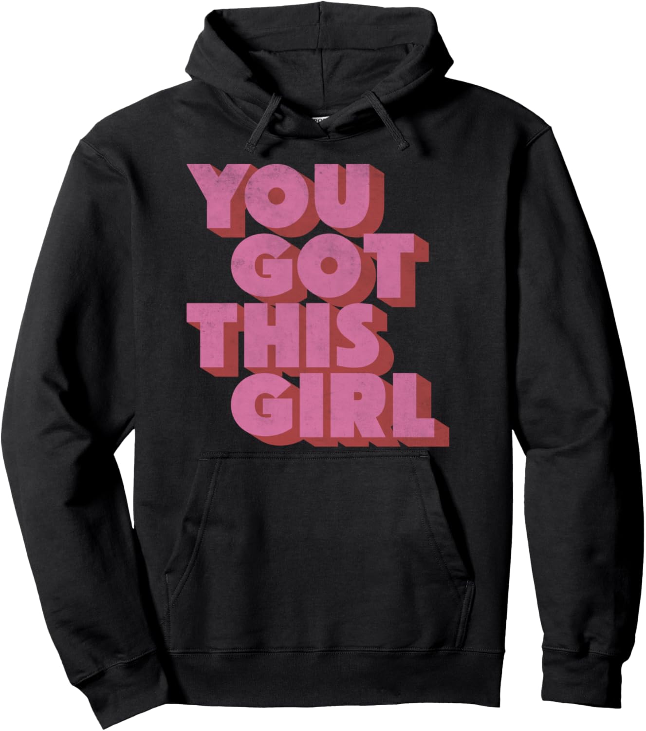 

Худи You Got This Girl с розовыми объемными буквами, черное Trendy Apparel