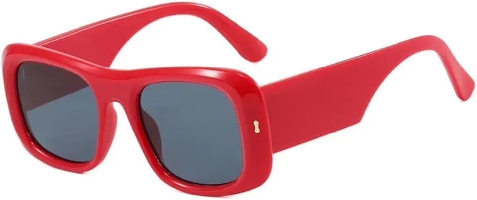 

Крупные солнцезащитные очки с градиентным переходом цвета, защитой от УФ-излучения UV400, заклепками, легкие, подходят для женщин и мужчин, для путешествий на открытом воздухе и вождения UYPTK, Red Black