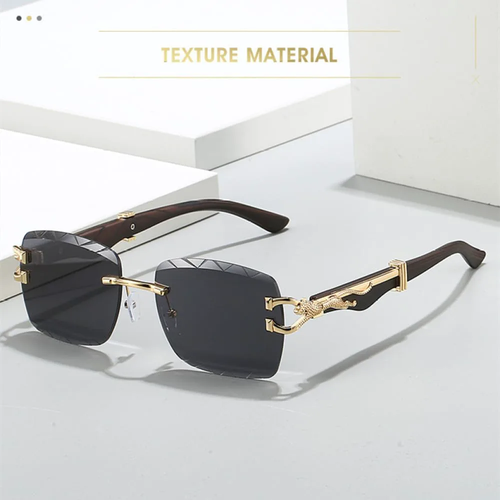 

Солнцезащитные очки прямоугольной формы 2027 года для женщин и мужчин, с градиентными линзами, золотистой оправой и защитой от УФ-излучения UV400 MTZJH, C10