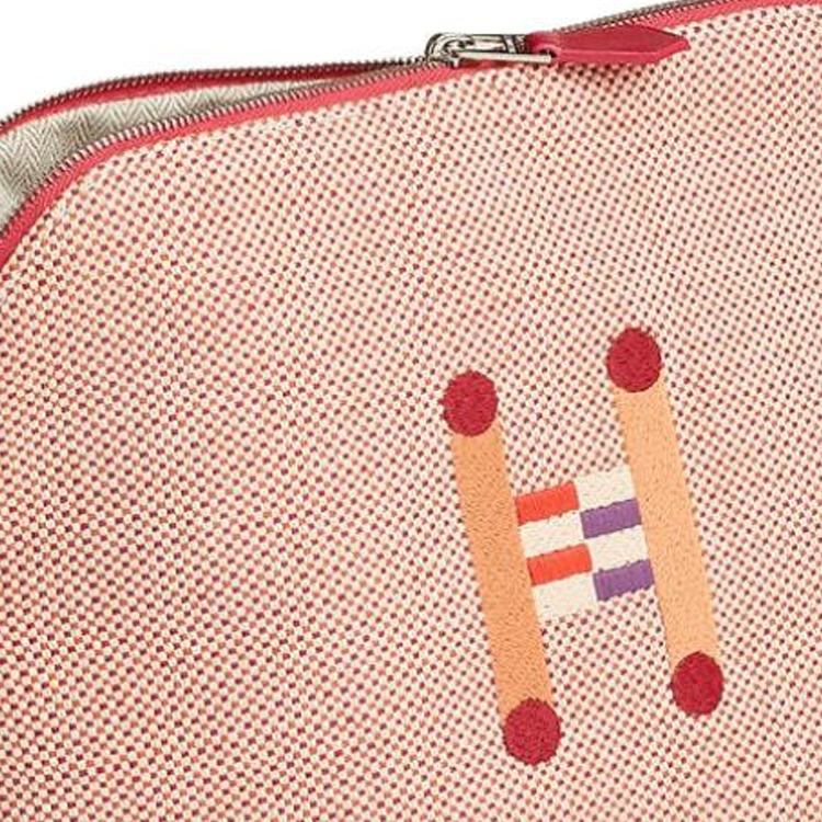 HERMES Сумка для боулинга из 100% хлопка среднего размера женская оранжевая, Orange — фото 3
