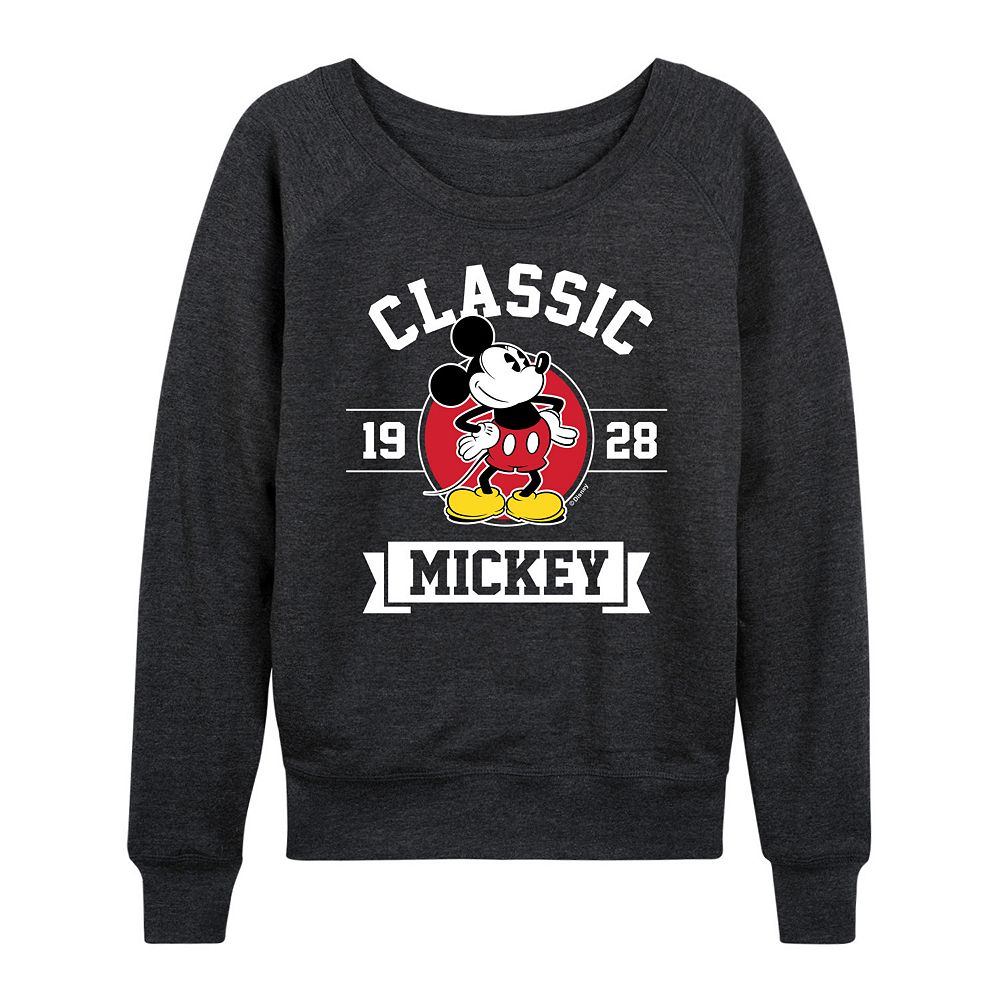 

Классический женский легкий свитшот из френч-терри Disney's Mickey Mouse 1928 года, цвет Heather Charcoal