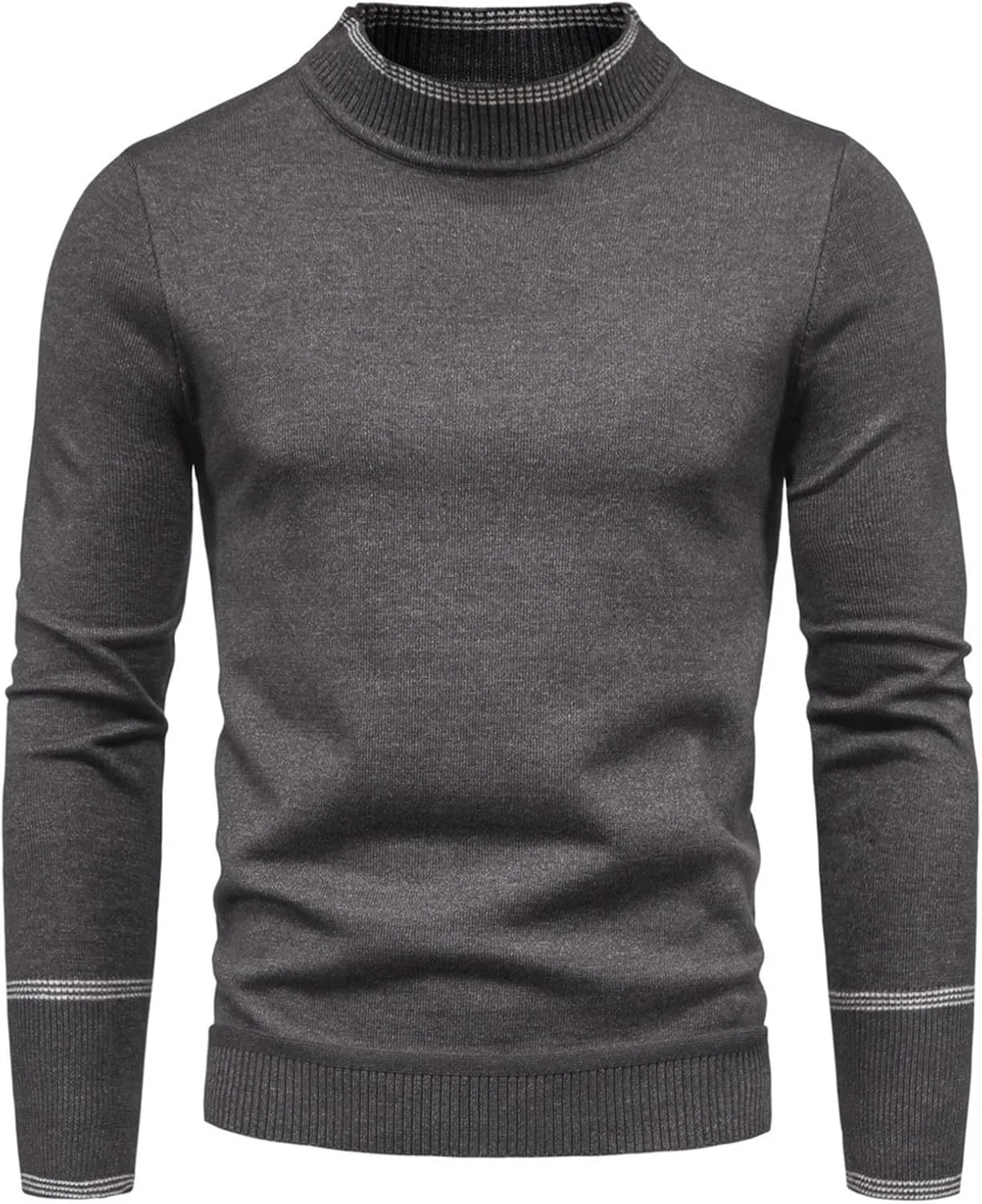 

Толстовка Wool Sweater мужская осень-зима с длинным рукавом и воротником-стойкой, кабельная вязка, приталенный силуэт, plus size, однотонная