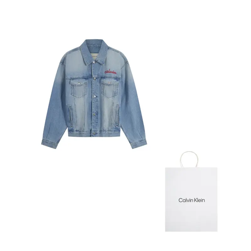 

Calvin Klein Джинсовая куртка мужская, X6H-Denim Light Blue