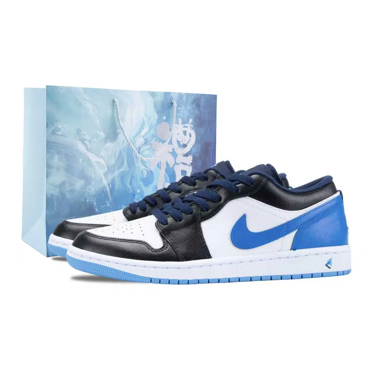 Кроссовки баскетбольные винтажные Ice Blue Jordan Blue Black