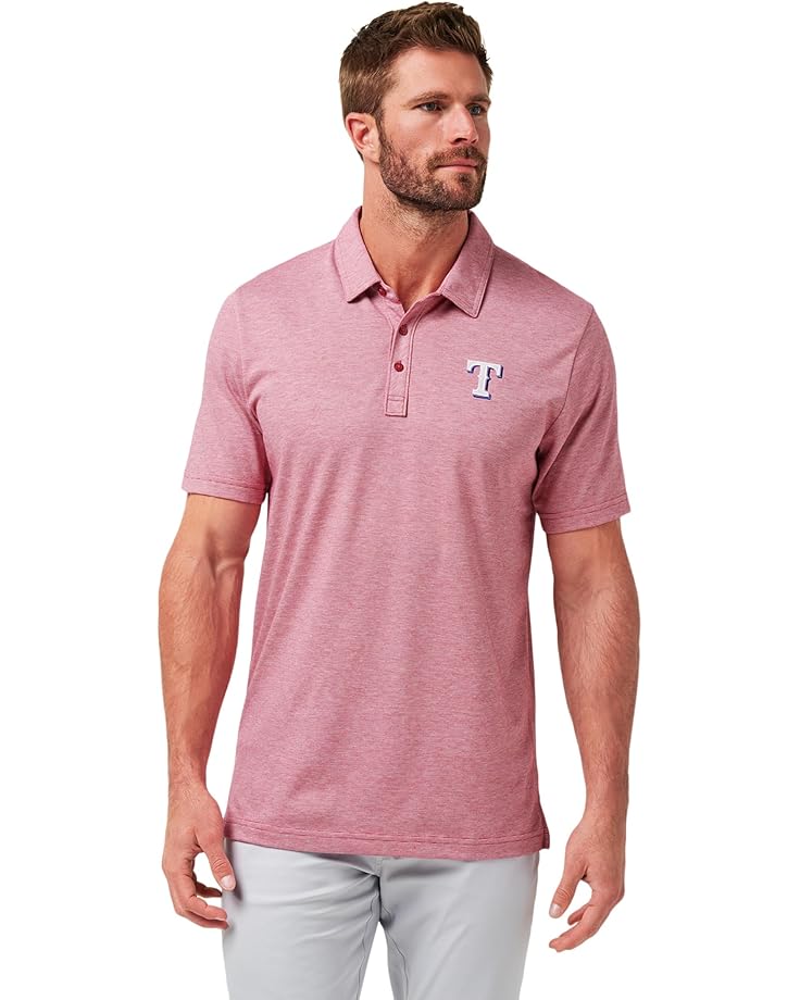 

Поло TravisMathew Texas Rangers The Zinna Polo, цвет Heather Cardinal