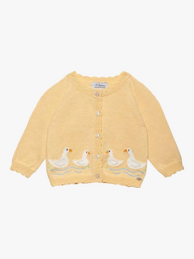 

Кардиган из смеси шерсти baby duckling Trotters, цвет Pale Yellow