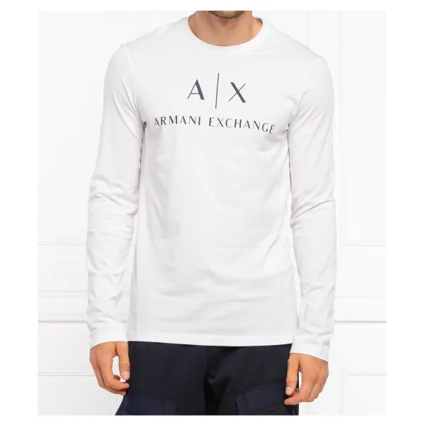 

Облегающий крой с длинным рукавом Armani Exchange, белый