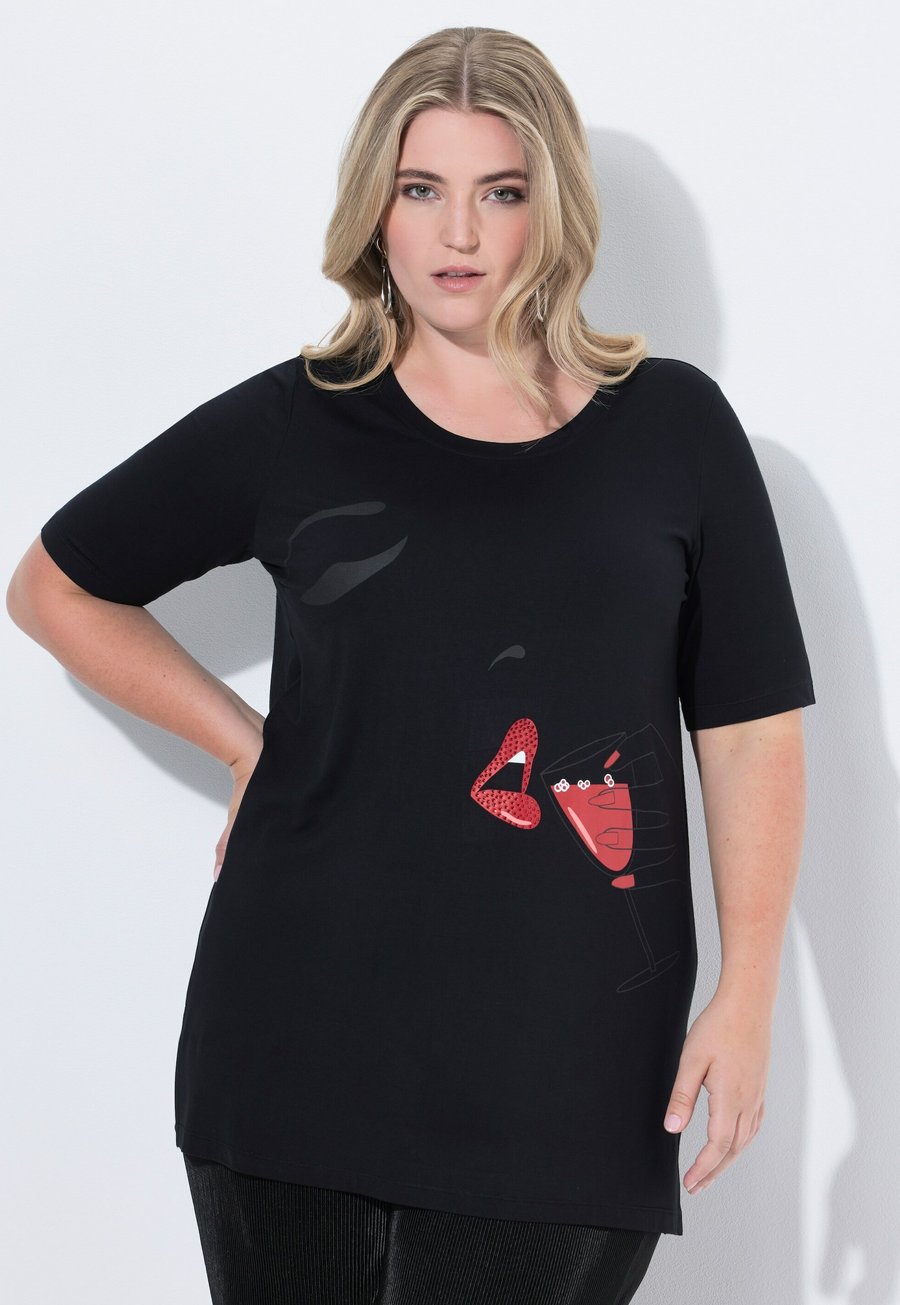 

Футболка MIAMODA A-LINIE, MOTIV, GLITZERSTEINCHEN, Black, Черный, Футболка MIAMODA A-LINIE, MOTIV, GLITZERSTEINCHEN, Black