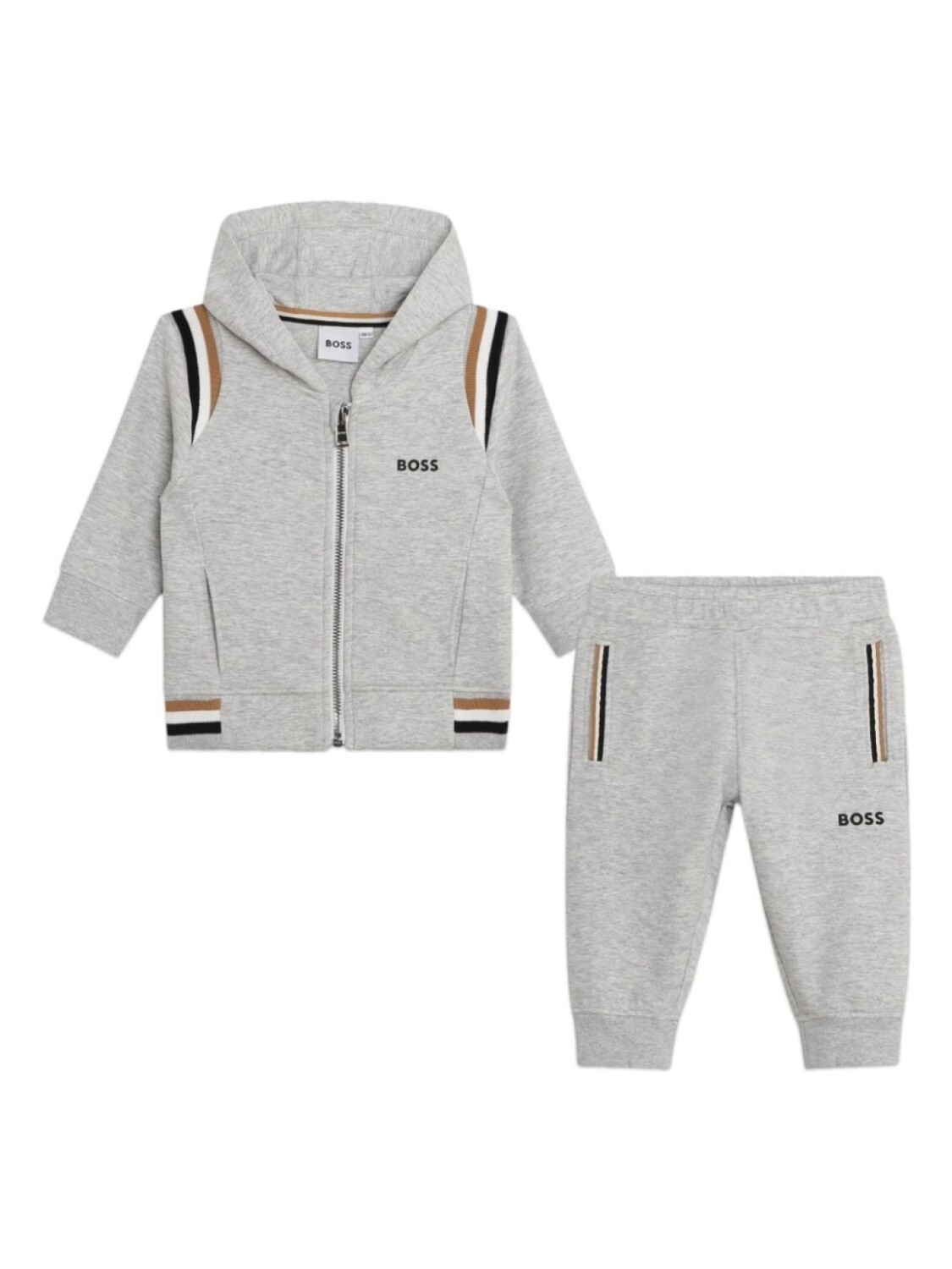 

BOSS Kidswear спортивный костюм с логотипом, серый