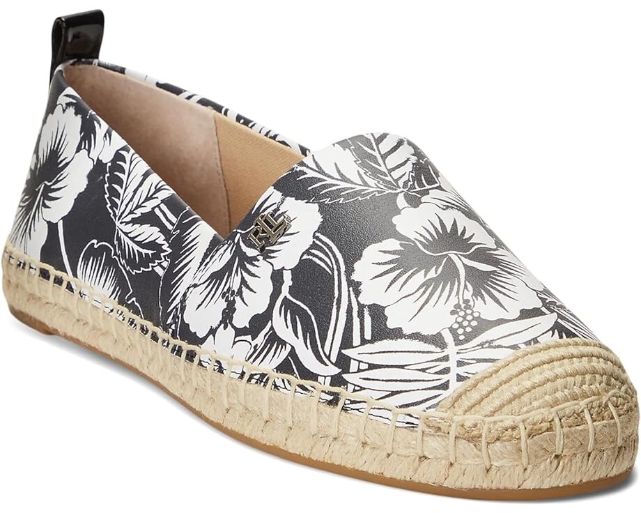 

Лоферы LAUREN Ralph Lauren Cameryn III Espadrilles Flat, цвет Black/White/Black