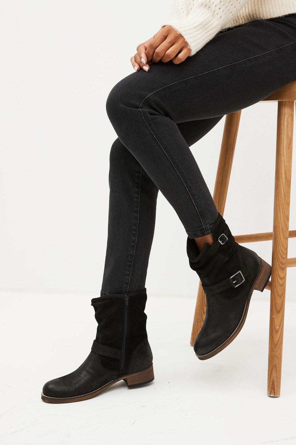 

Свободные кожаные ботильоны Forever Comfort Next, черный