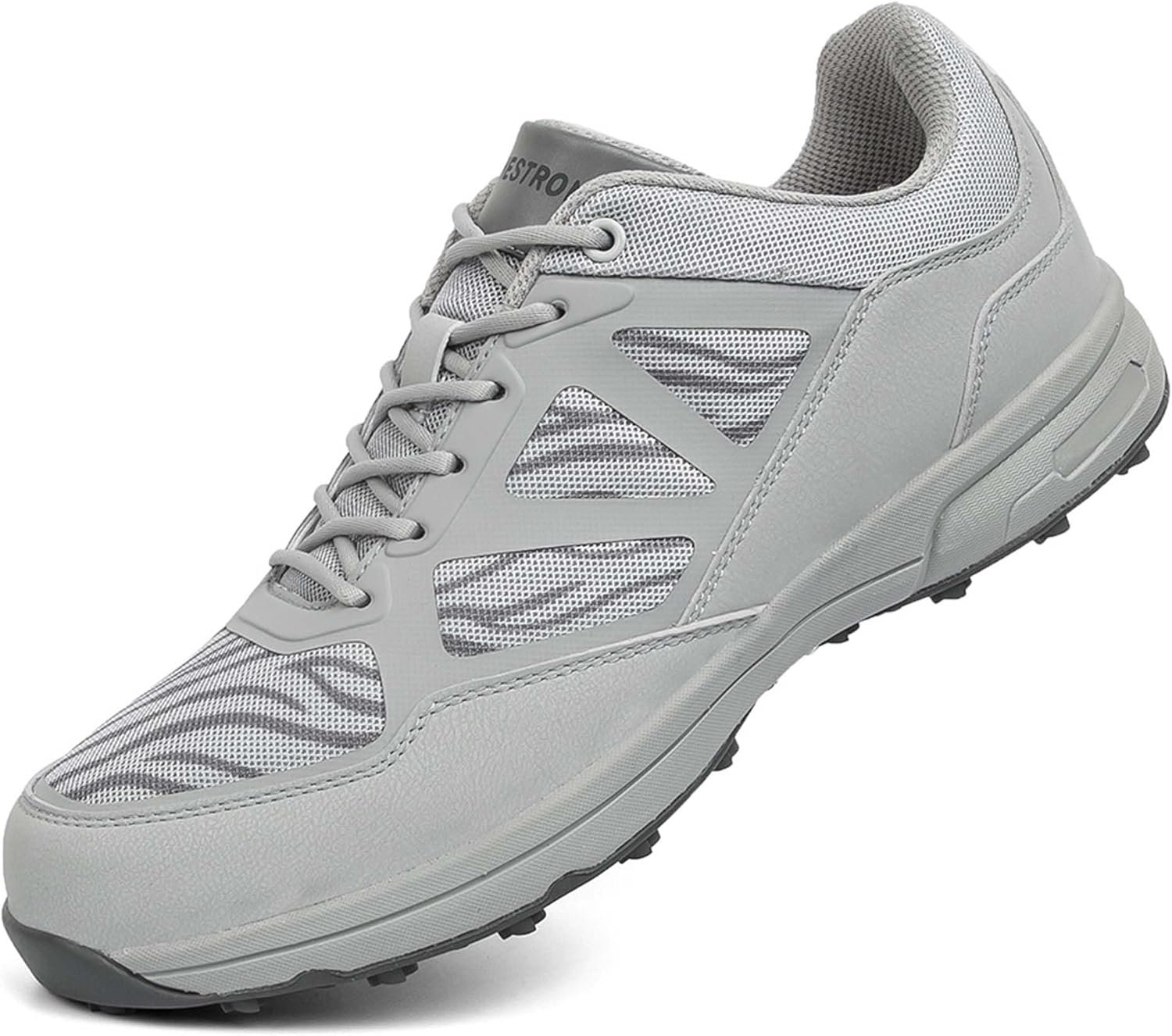 

Мужские гольф-туфли Удобные гольф-туфли Мужские дышащие и легкие спортивные гольф-туфли Стильные гольф-туфли без шипов Dzbajrqm, серый