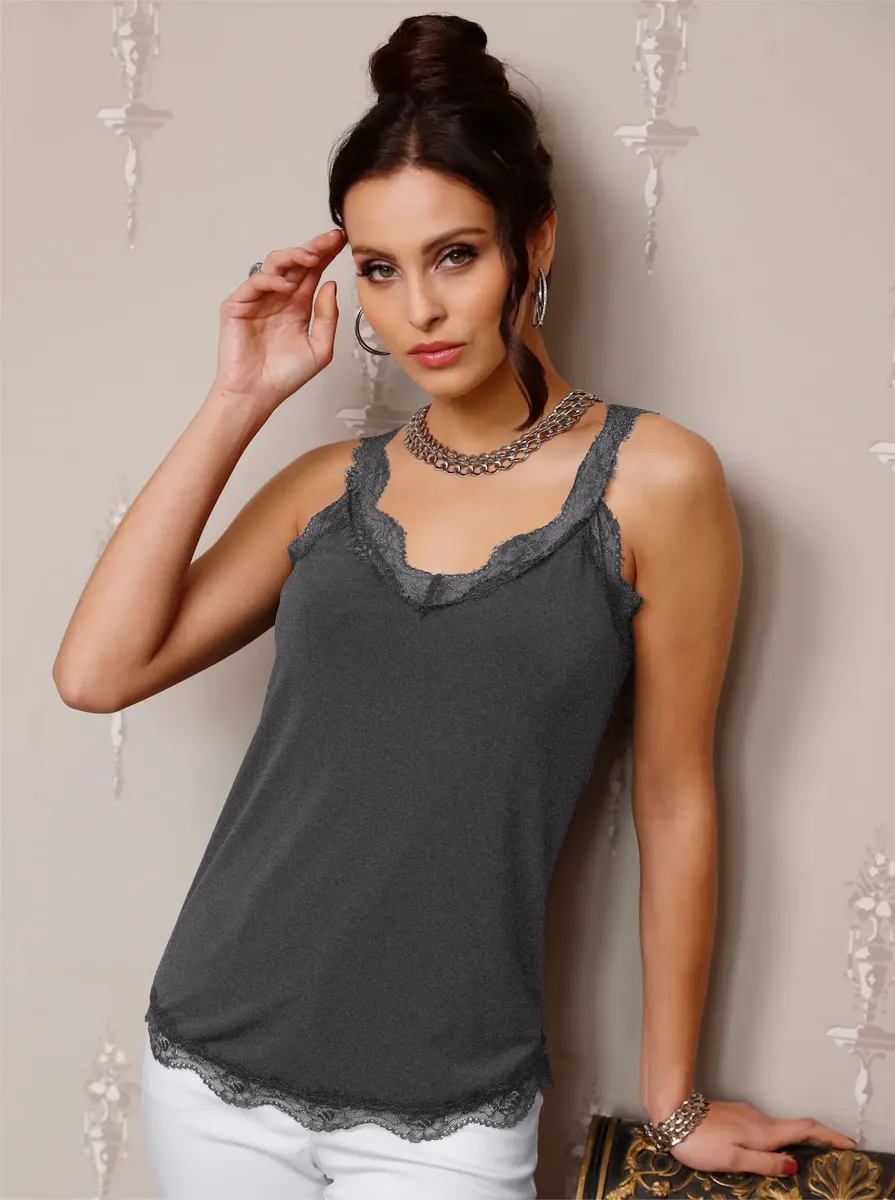 

Lady кружевной топ, цвет Graphit