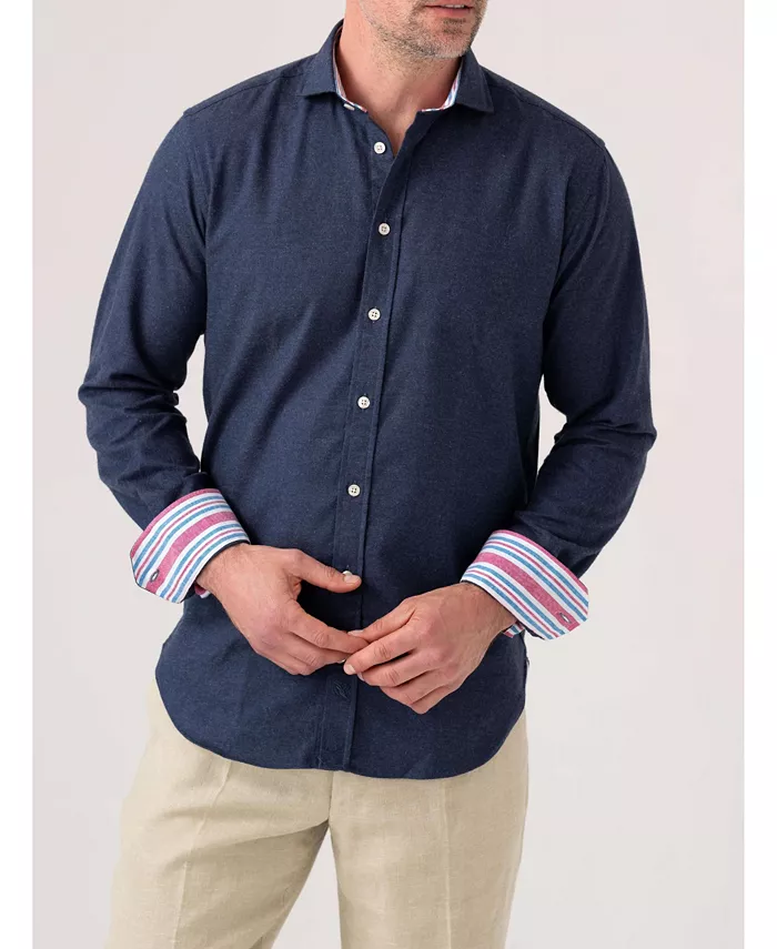 

Хлопковая кашемировая рубашка с длинными рукавами Koy Clothing, синий