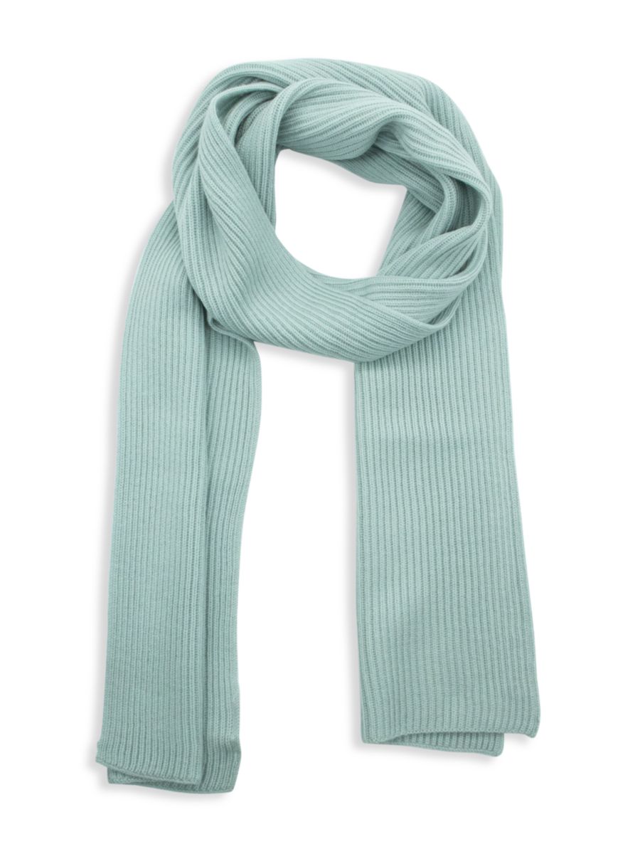 

Шарф из мериносовой шерсти в рубчик Portolano, цвет Winter Green