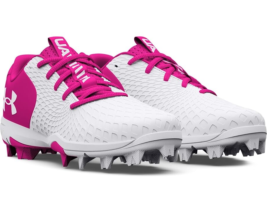 

Кроссовки Under Armour Kids Glyde 2.0 RM Softball Cleat, цвет White/Rebel Pink/White