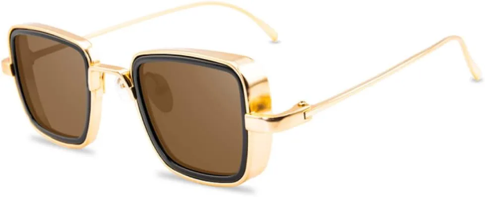 

Винтажные солнцезащитные очки MUTYNE в стиле стимпанк для мужчин, ретро-очки из металла квадратной формы, модные солнцезащитные очки для женщин, 4-gold-tea