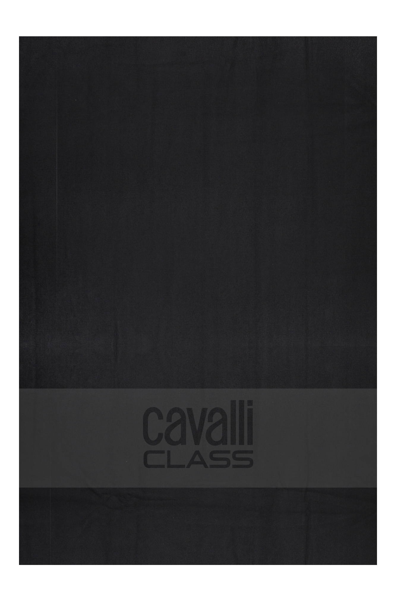 

Пляжное полотенце Cavalli Class хлопковое с логотипом, черный