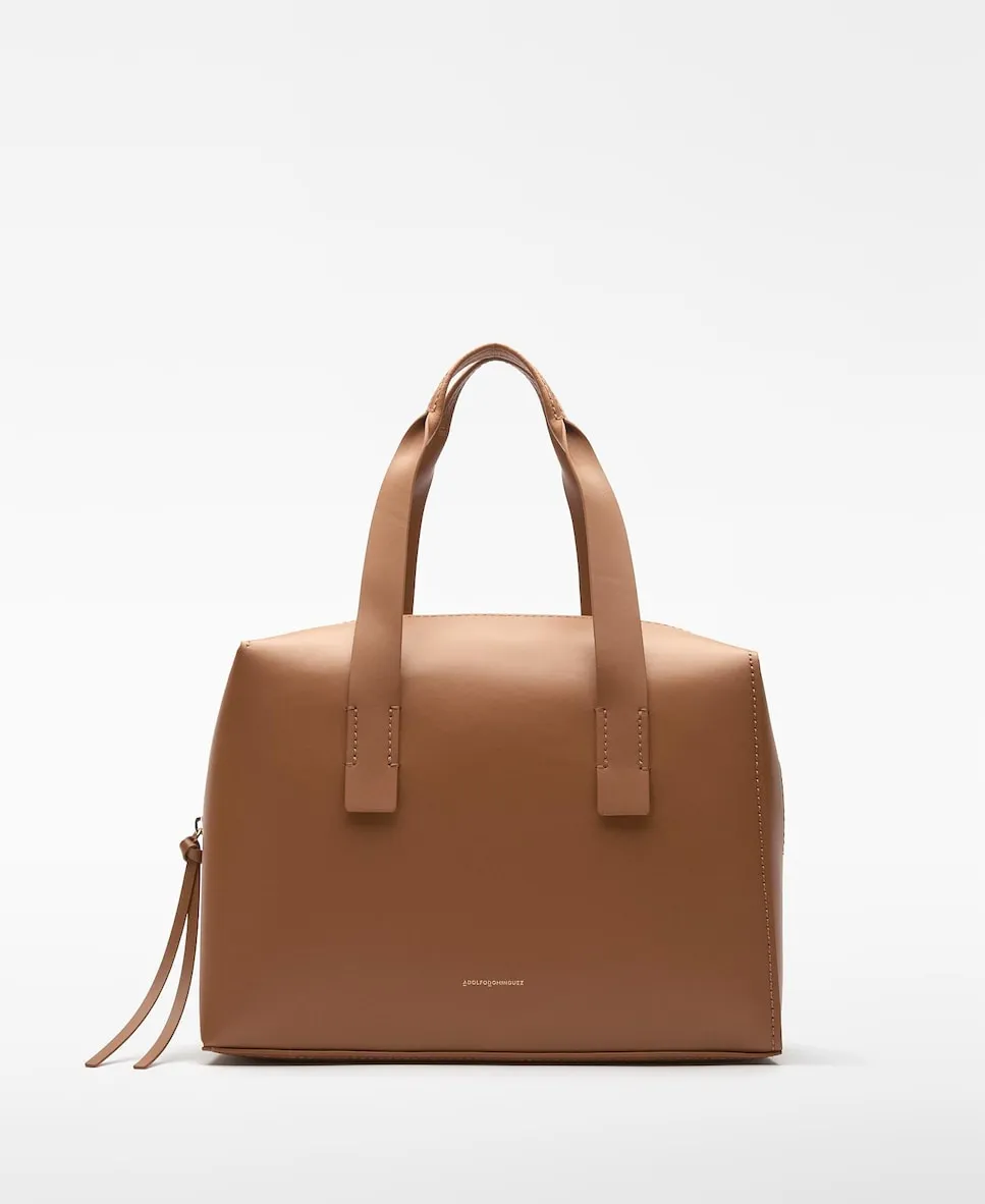 

Женская кожаная сумка через плечо Mica в стиле боулинг Сумка Adolfo Dominguez, ореховый