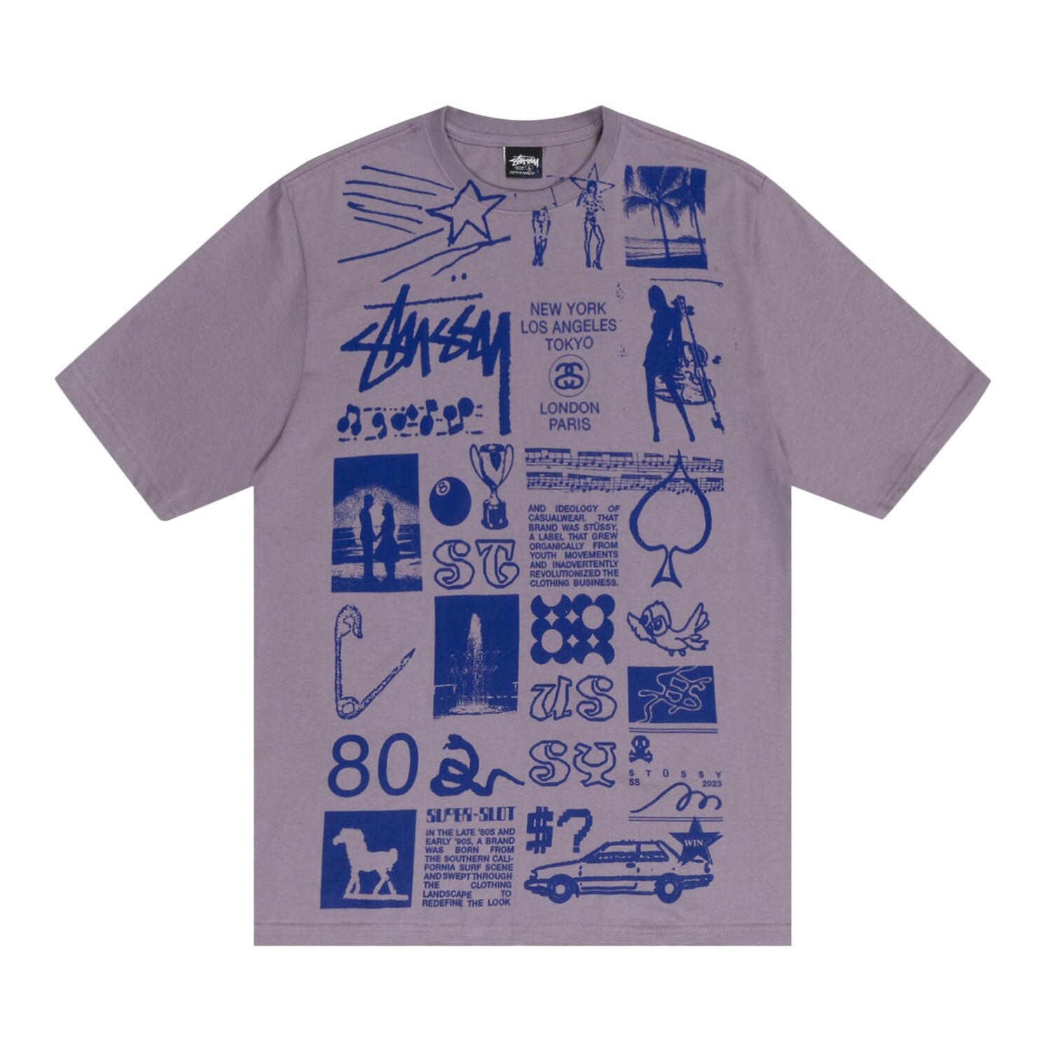 

Футболка Stussy Sara розовато-лилового цвета, Розовый, Футболка Stussy Sara розовато-лилового цвета