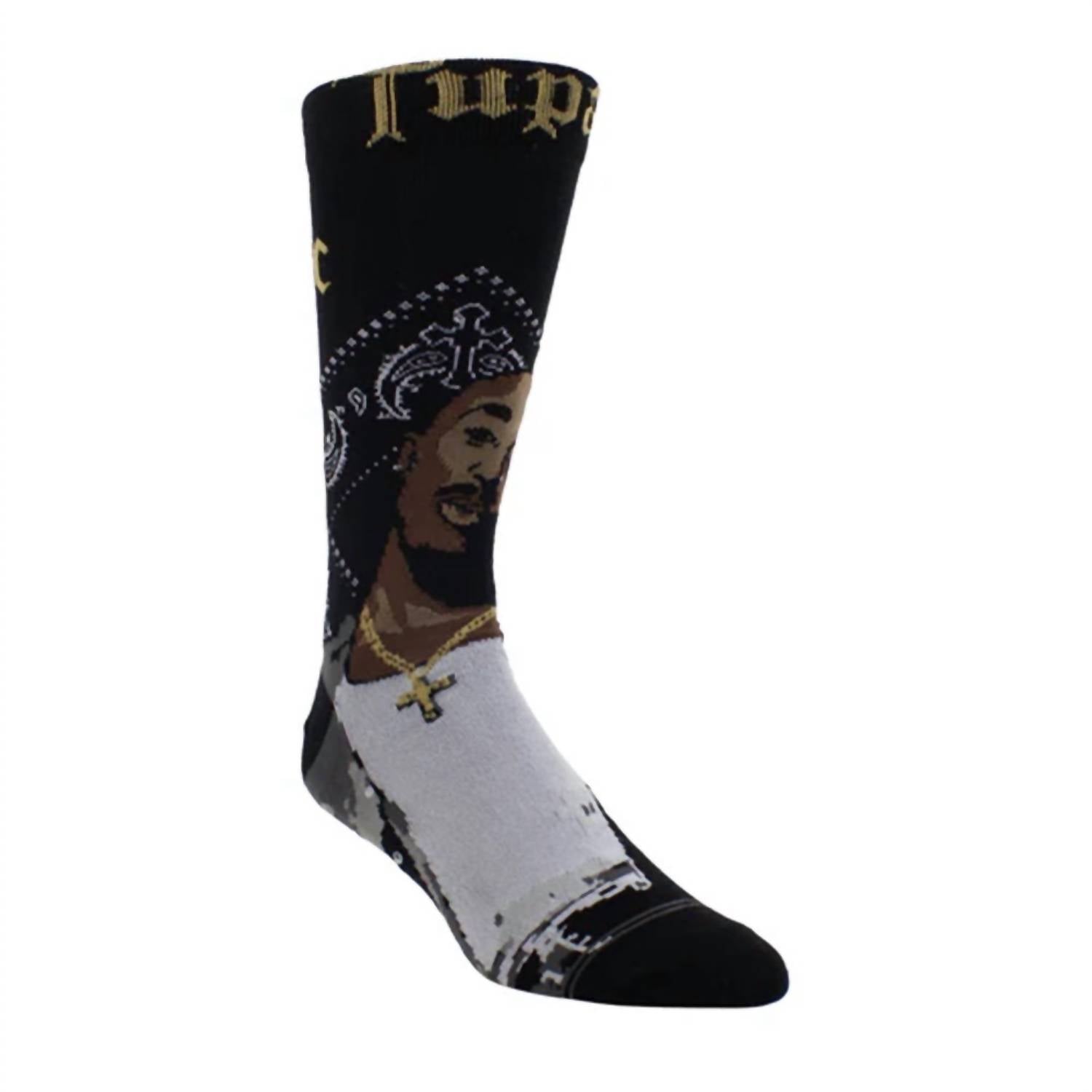 

Мужские носки Tupac Bandana Crew черного цвета Perri’s Socks