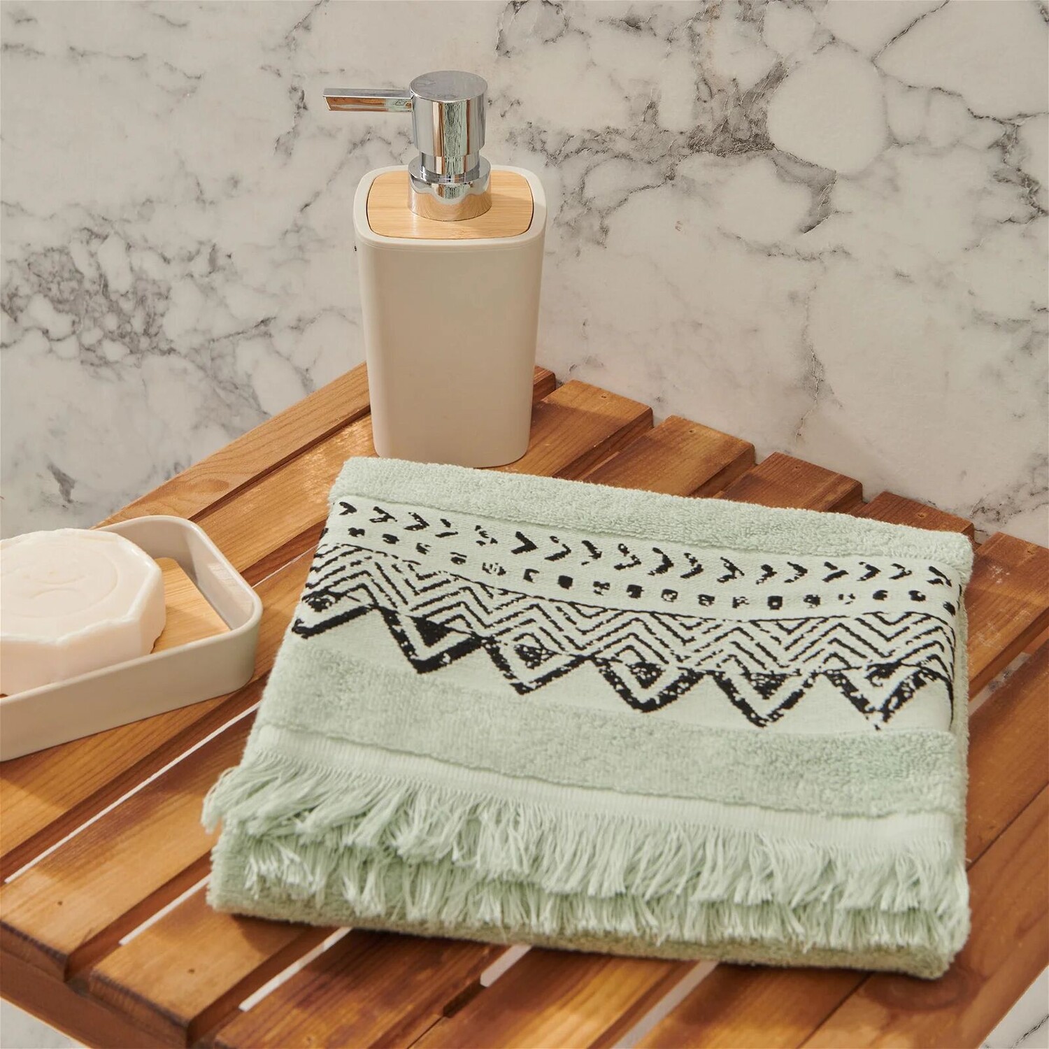 

Этническое полотенце для лица Nuvomon E1 Зеленый 50x80 см