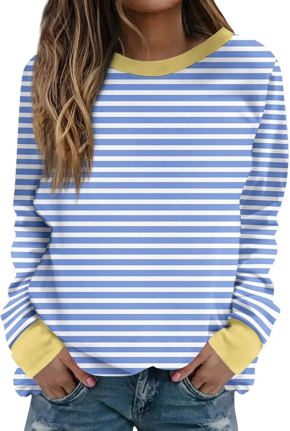 

Длинная полосатая рубашка для женщин Oversized