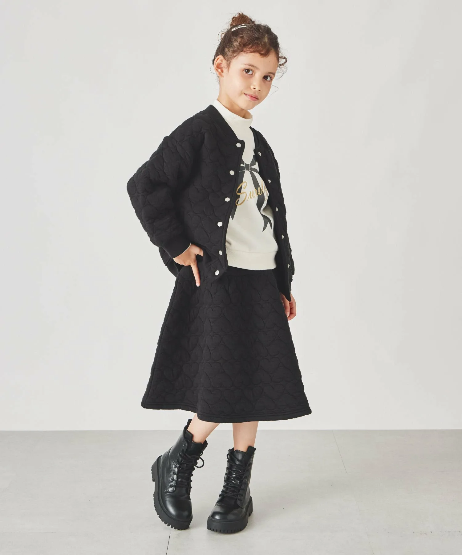 Вязаная стеганая юбка Ever Closet, black — фото 3