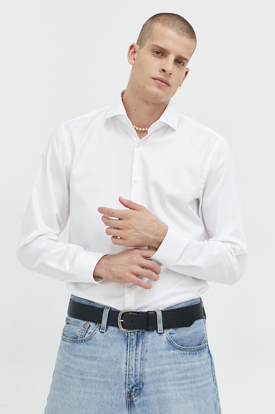 

Хлопковая рубашка Hugo, белый