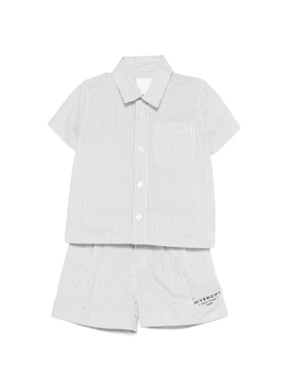 

Полосатый комплект из двух предметов Givenchy Kids, белый