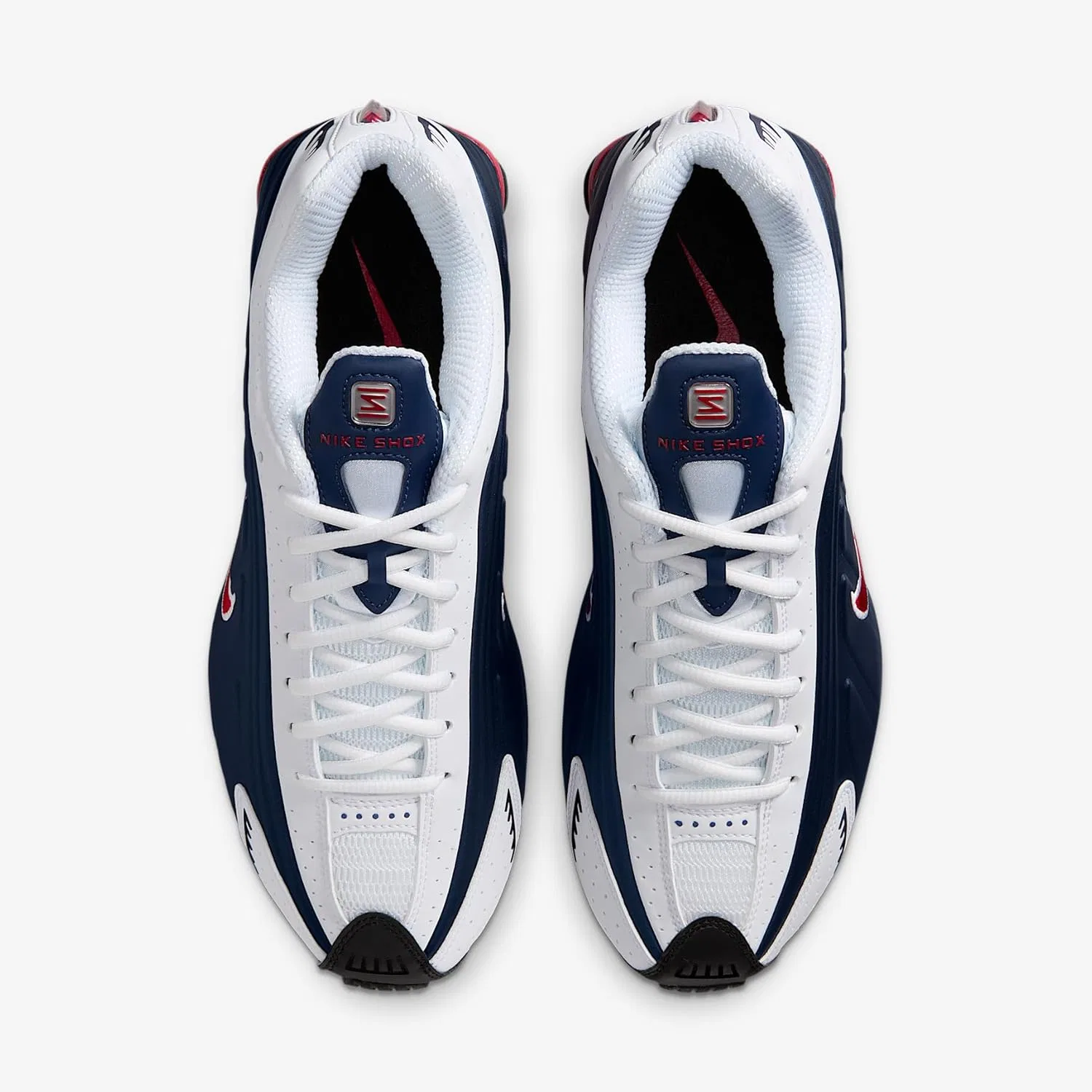 Мужские кроссовки для легкой атлетики Nike Shox R4, Midnight Navy Gym Red White — фото 4