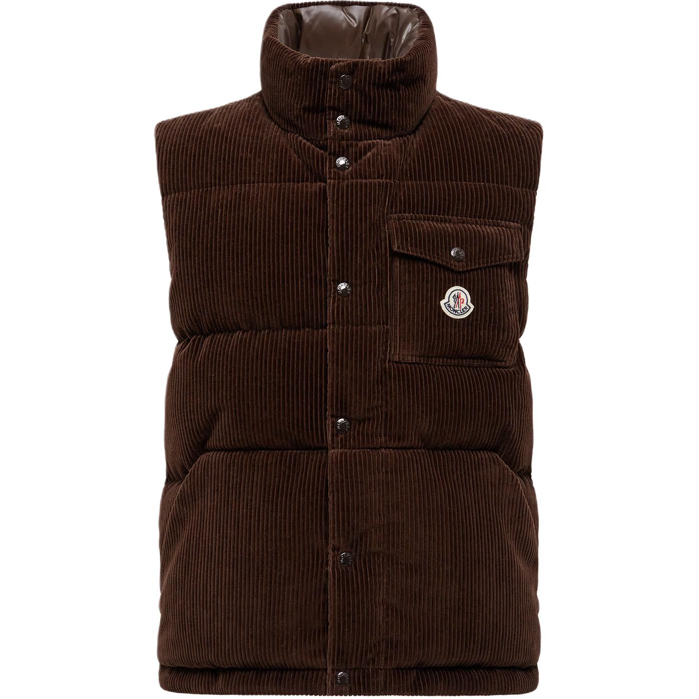 Вельветовый стеганый жилет Agen Moncler, бордовый