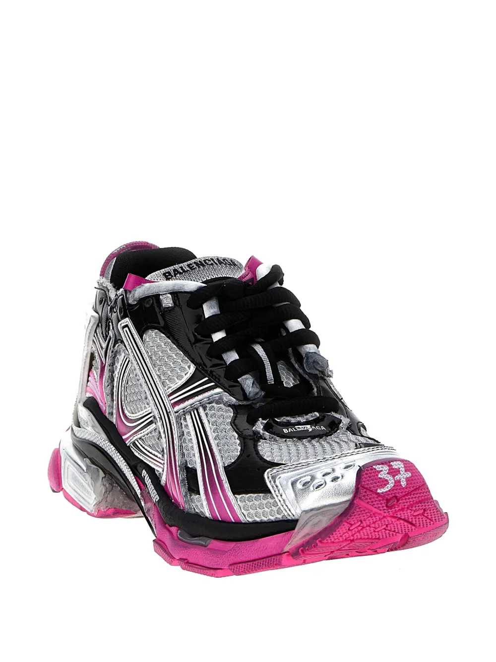 Кроссовки с сетчатой вставкой для бега BALENCIAGA, серый — фото 2