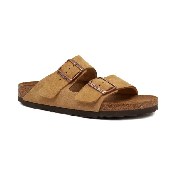 

Кремовые кожаные тапочки Arizona vl latte Birkenstock, желтый
