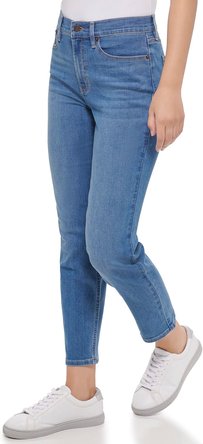 Женские облегающие джинсы Calvin Klein с высокой посадкой Whisper Soft Denim, Laguna — фото 3