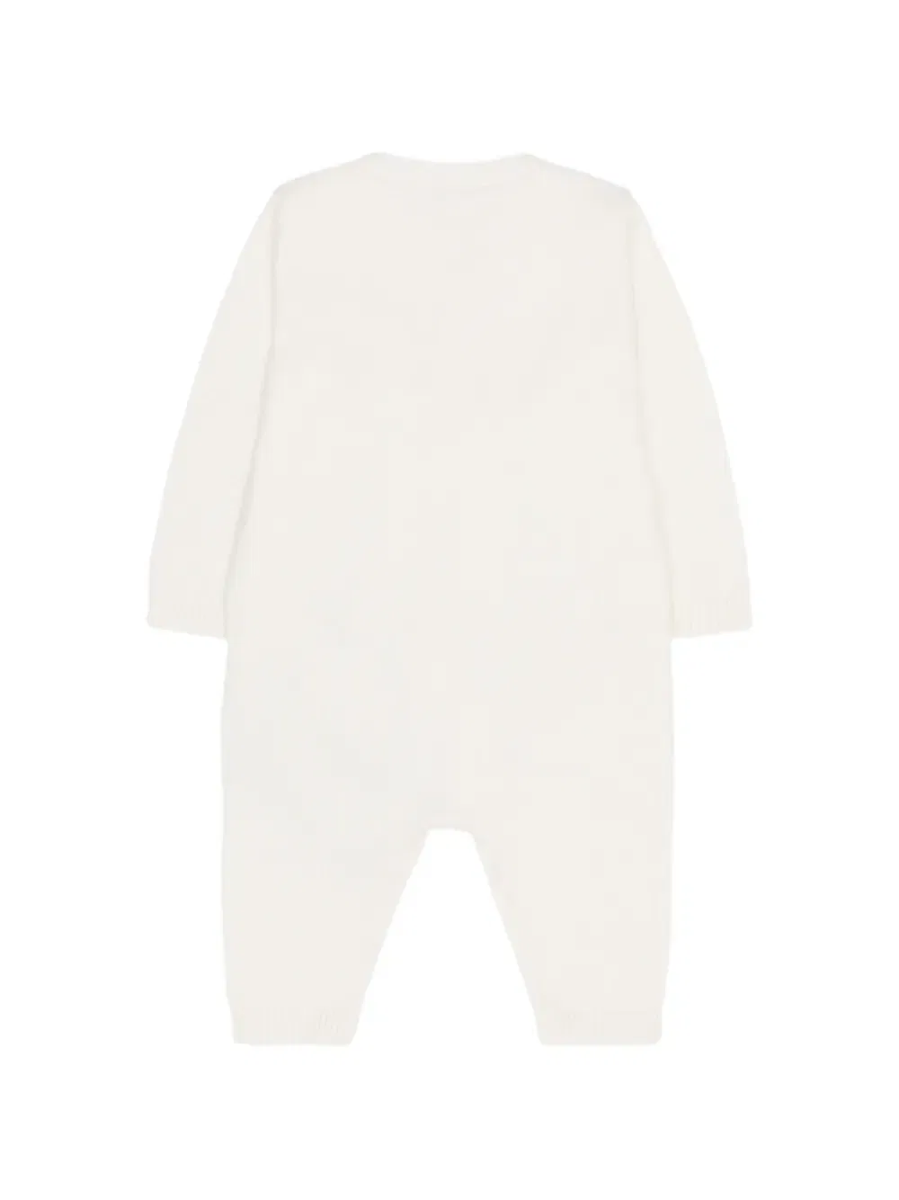 Хлопковый комбинезон с вышитым логотипом Gucci Kids, нейтральный — фото 2