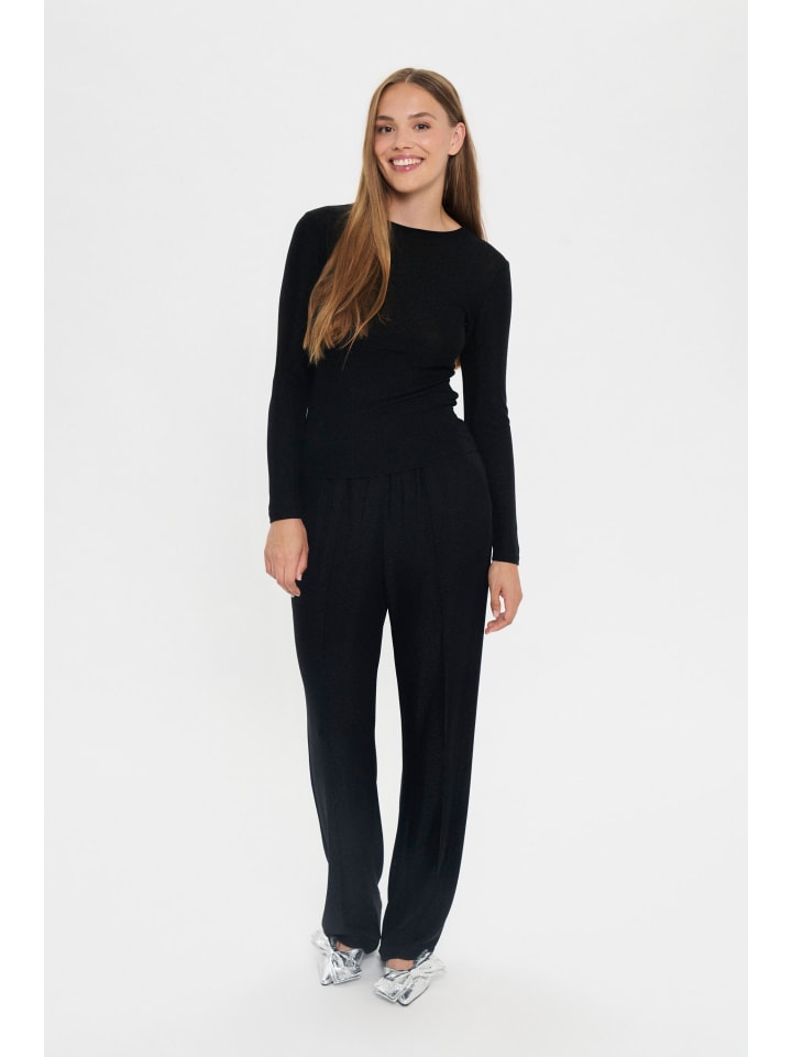 

SAINT TROPEZ Блузка с длинными рукавами NoriaSZ приталенного кроя, черная