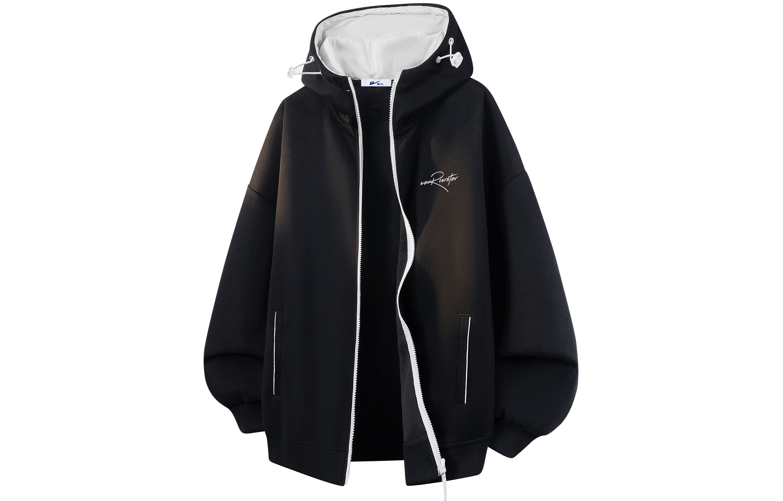 

Толстовка Unisex Hooded Moderate Regular WARRIOR, черный белый