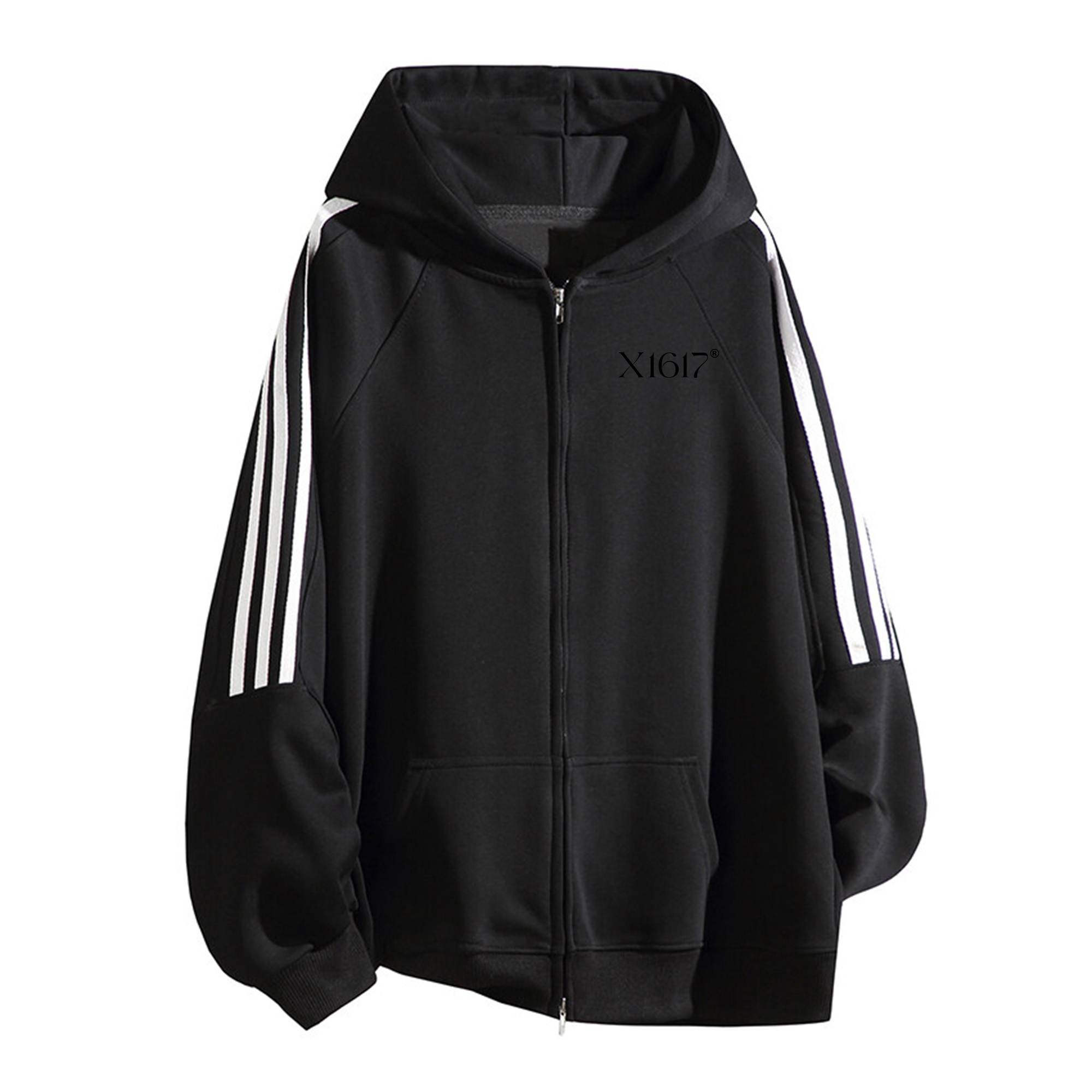 

Толстовка Unisex Hooded Moderate Cardigan X1617, черный (fleece-lined)