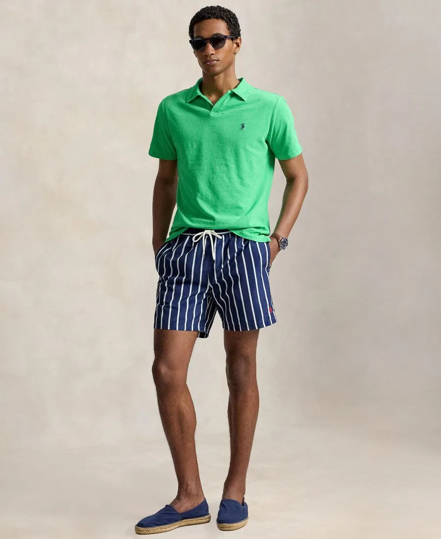 Поло из хлопка и льна стандартного кроя Polo Ralph Lauren, зеленый/изумрудный — фото 2