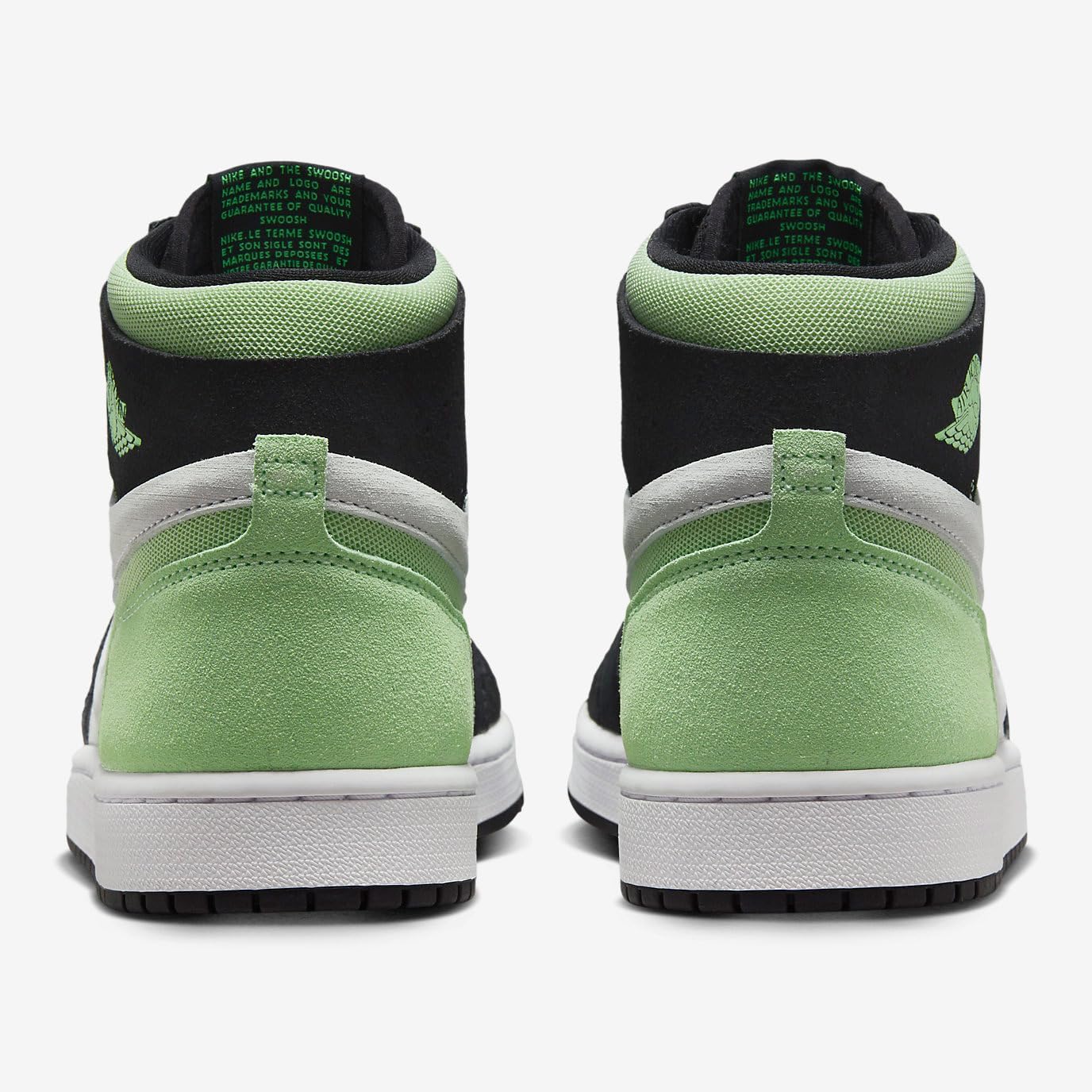 Мужские кроссовки Nike Air Jordan 1, белый/черный/зеленый — фото 3