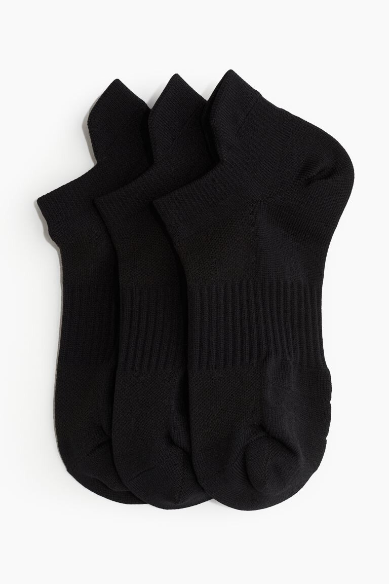 

Комплект из 3 спортивных носков H&M, черный